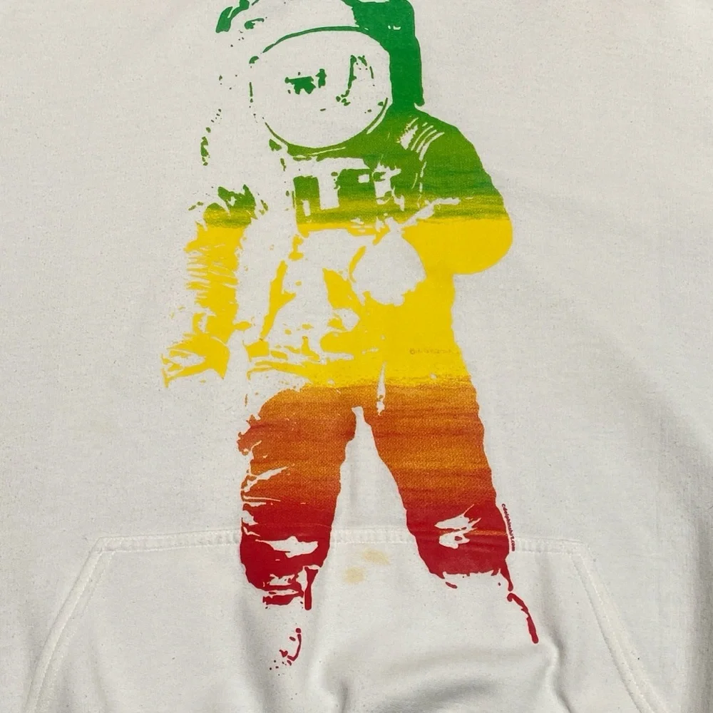 Space Astronaut Man on the Moon Rasta Sweatshirt Hoodie Size 3X - Picture 4 of 8